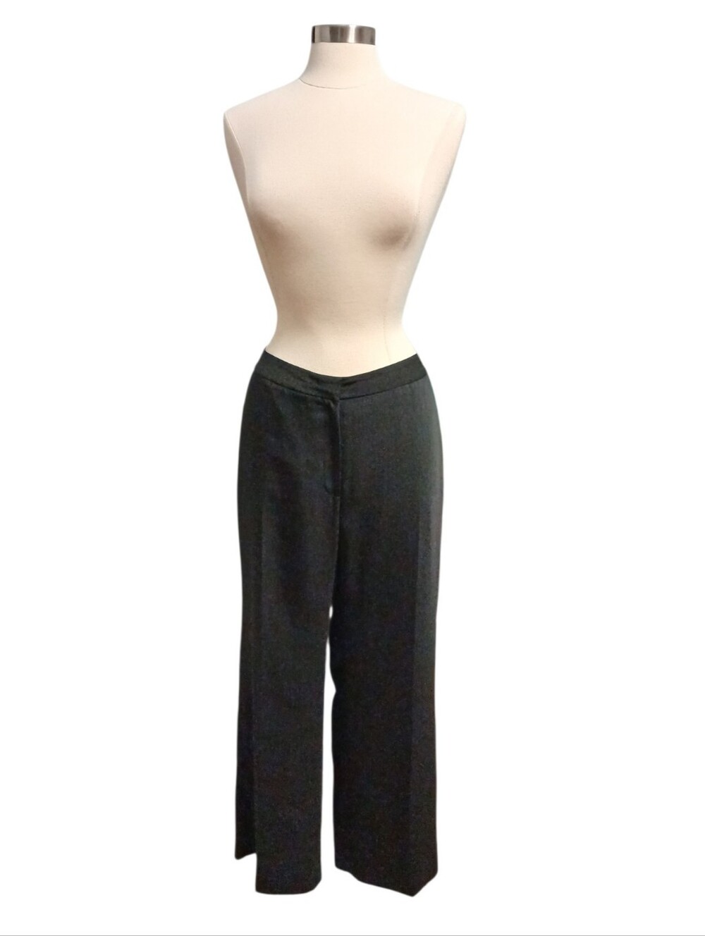Evan-Picone | Classic Black on Black Striped Relaxed Trouser Pants Size 14